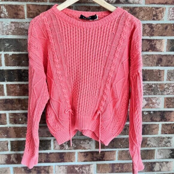 Lauren Ralph Lauren * Black Label Cotton  CABLE KNIT PULLOVER SWEATER  EUC - Picture 2 of 11